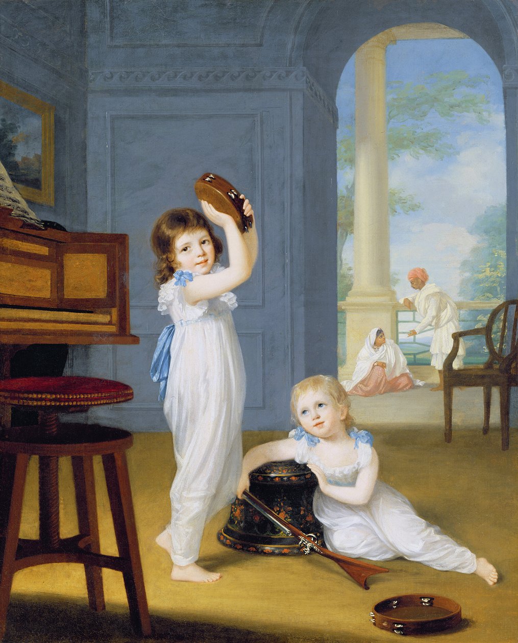 Emily a George Masonovi, kolem 1794-95 (olej na plátně) od Arthur William Devis