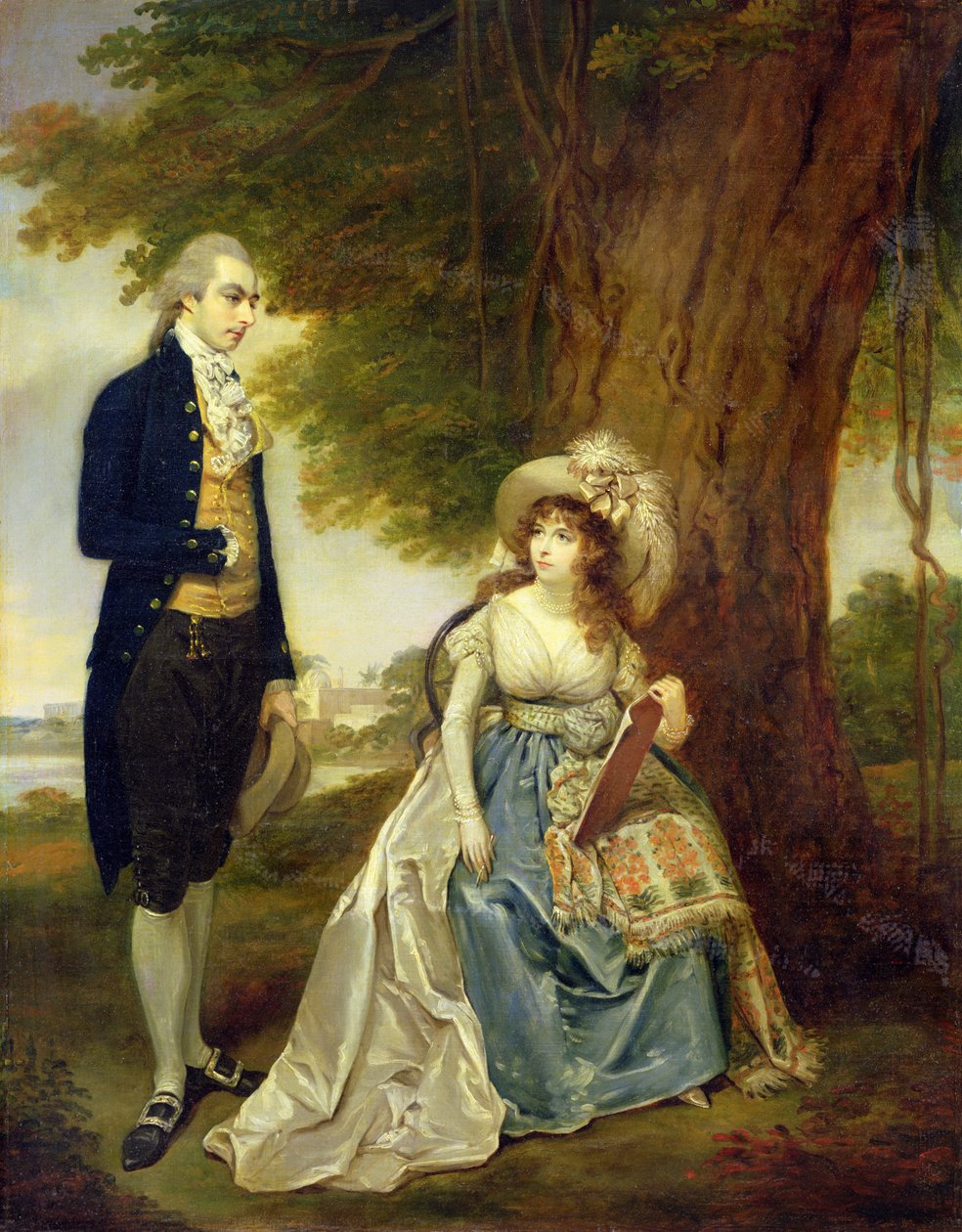 Pan a paní Fraserovi, kolem 1785-90 (olej na plátně) od Arthur William Devis