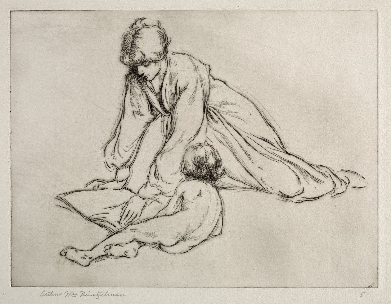 Sluneční koupel od Arthur William Heintzelman