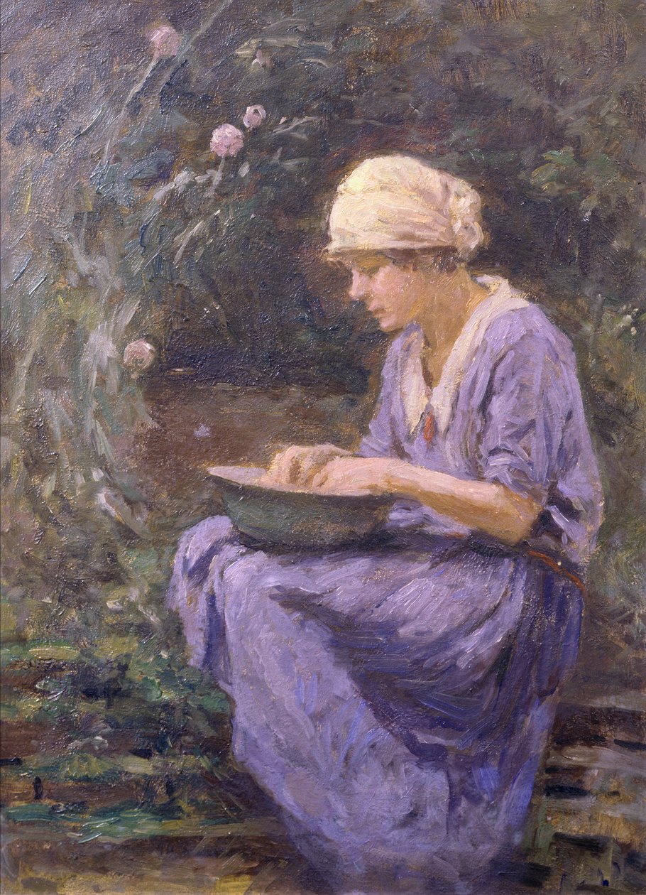 Dívka v práci (olej na plátně) od Arthur Winter Shaw
