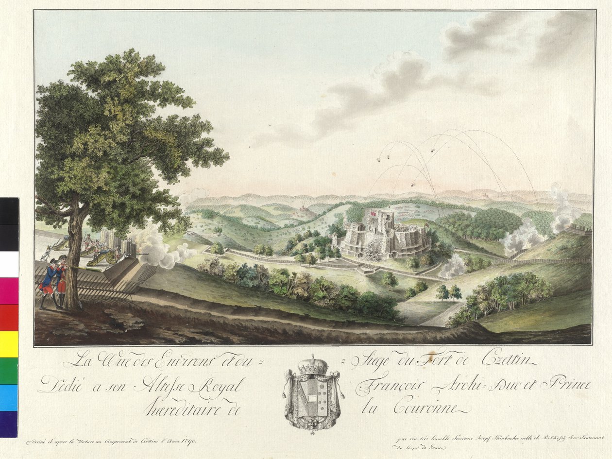 1790 obléhání pevnosti Czettin od Artist Unknown