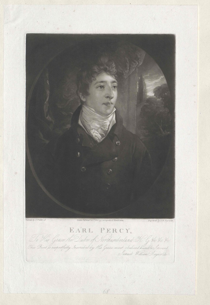 3. vévoda z Northumberlandu Percy (tisk) od Artist Unknown