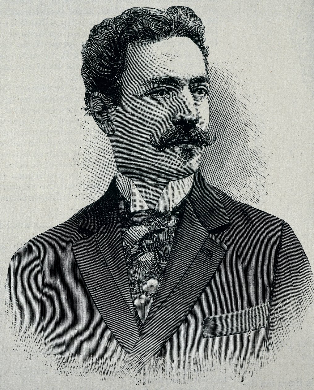 ALBARRAN Y DOMINGEZ, Joaquin (1860 - 1912). Španělský urolog narozený na Kubě. (rytina) od Artist Unknown