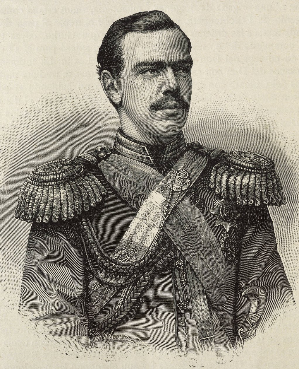 ALEXANDR III. ruský (1845-1894). Ruský car (1881-1894), syn a nástupce Alexandra II. Rytina. od Artist Unknown