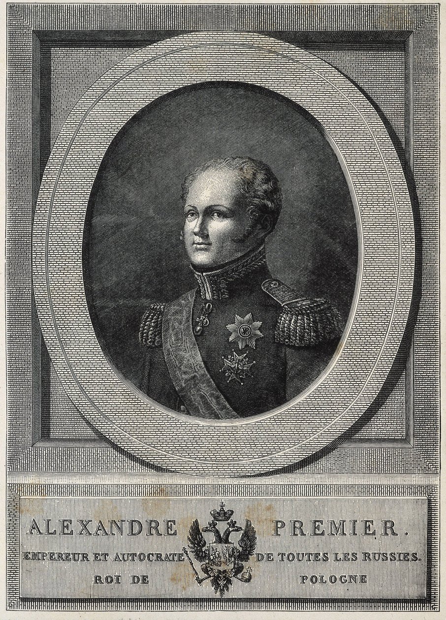 ALEXANDR I. Ruský (1777-1825). Ruský car (1801-1825). od Artist Unknown