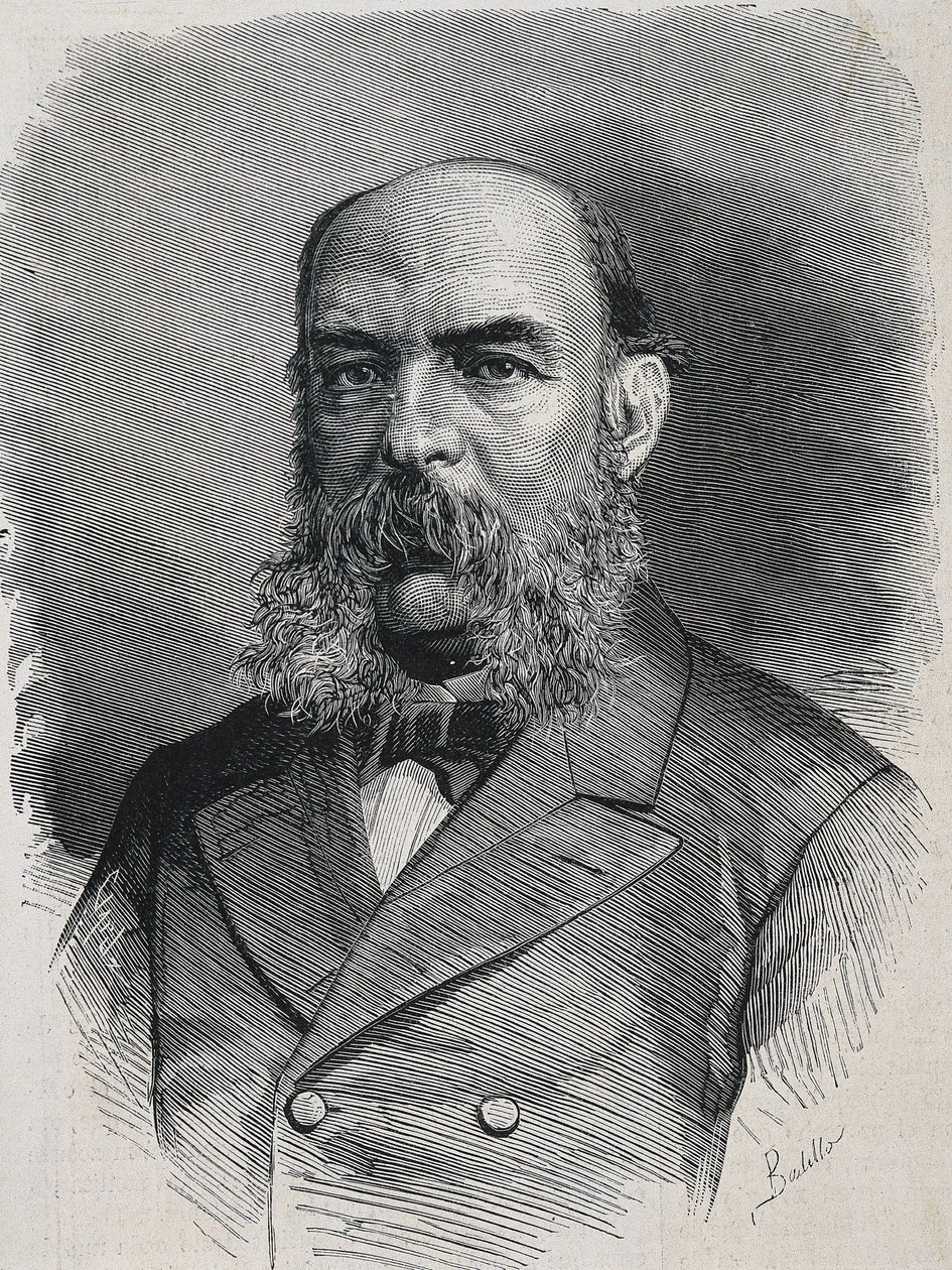 AMADOR DE LOS RIOS, José (1818-1878). Anglický historik a semitista. "La Ilustracion Espanola y Americana. Rytina. od Artist Unknown