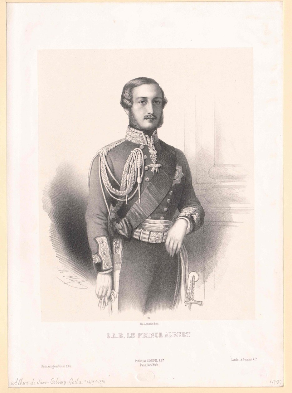 Albert, anglický princ-chotě vévoda saský princ sasko-kobursko-gothajský od Artist Unknown