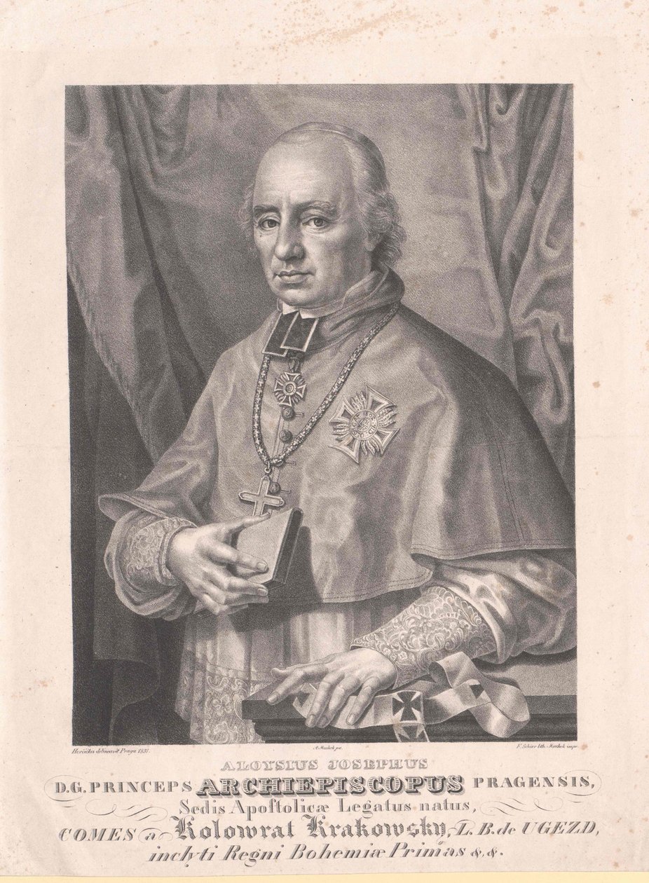 Aloysius Joseph hrabě Kolovrat Krakowski od Artist Unknown