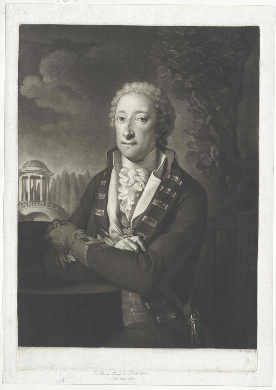 Aloysius Joseph hrabě Liechtenstein od Artist Unknown