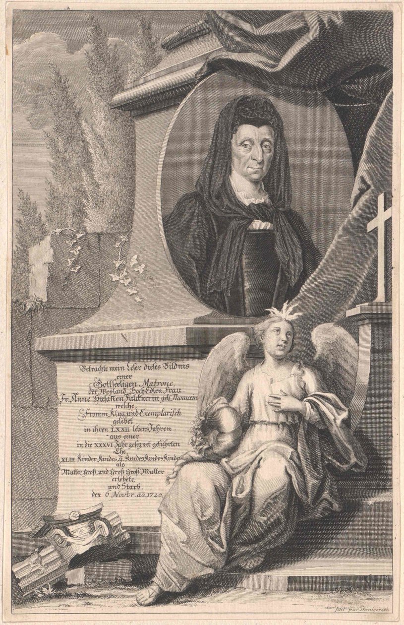 Anne Susanna Thomae (tisk) od Artist Unknown