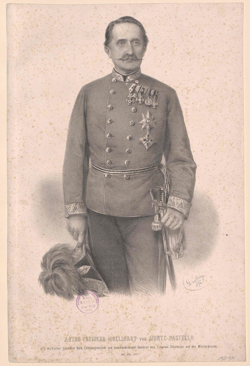 Anton baron Mollinary z Monte Pastello od Artist Unknown