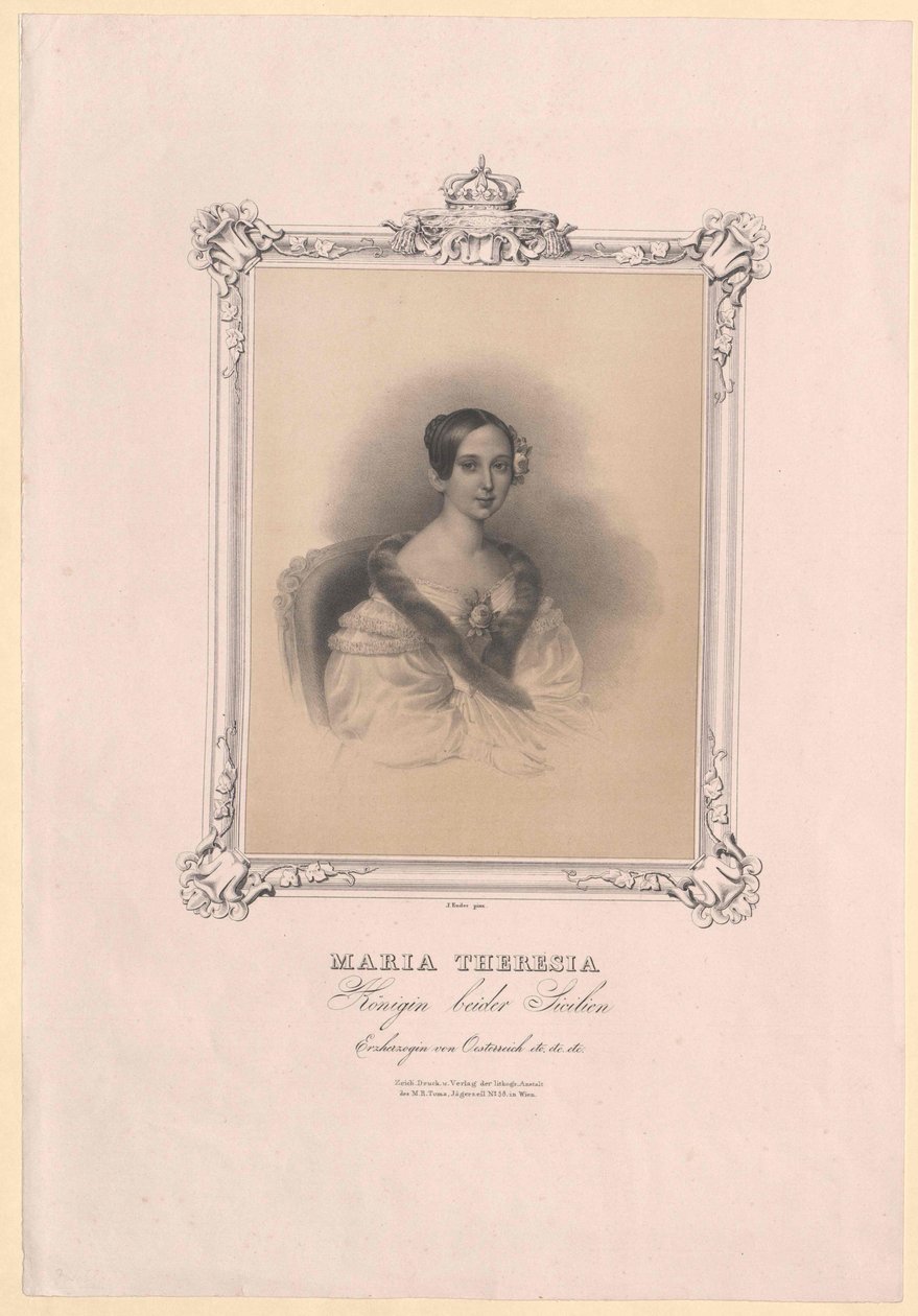 Arcivévodkyně rakouská Marie Terezie od Artist Unknown