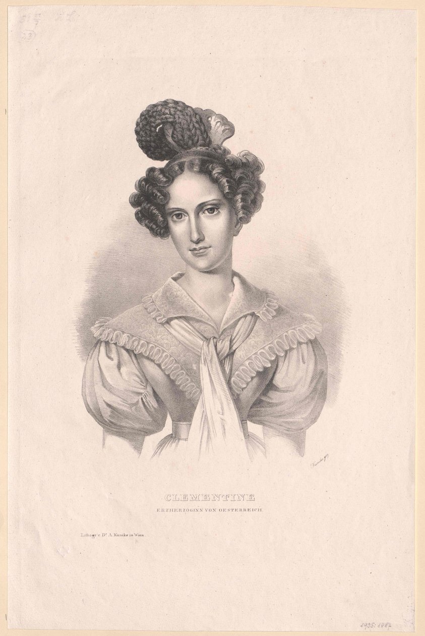 Arcivévodkyně rakouská Marie Klementina od Artist Unknown