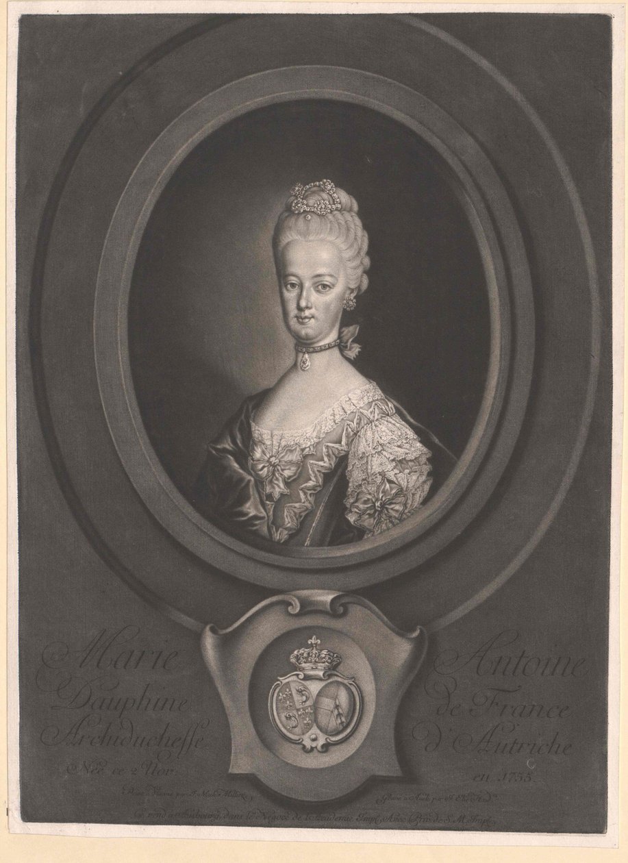 Arcivévodkyně rakouská Marie Antoinetta (tisk) od Artist Unknown