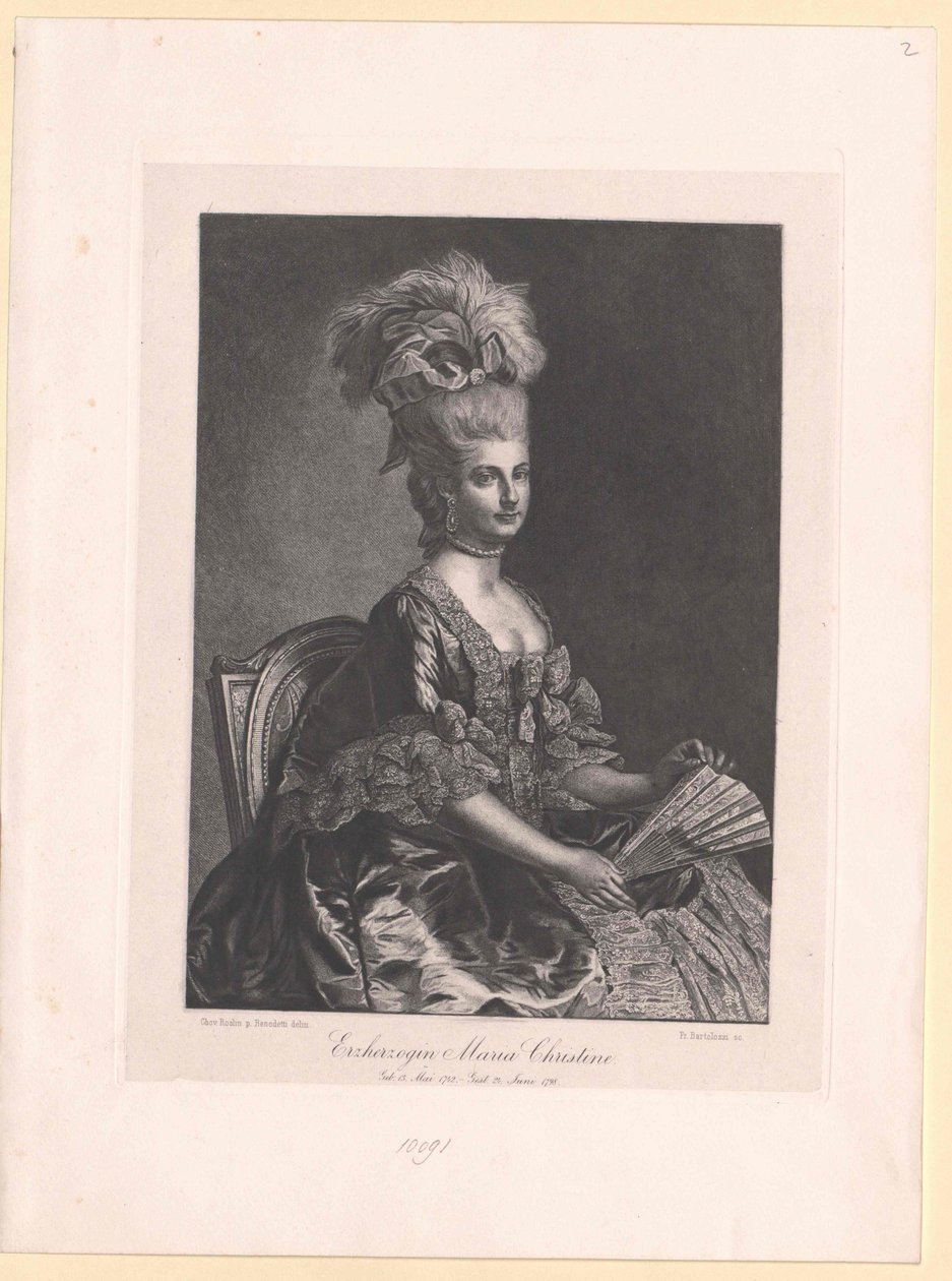 Arcivévodkyně rakouská Marie Kristýna od Artist Unknown