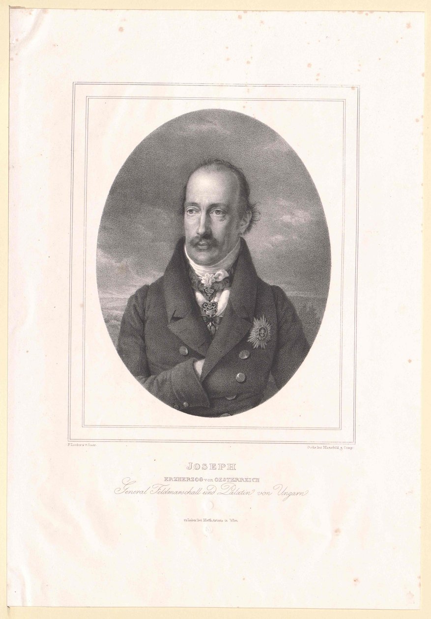 Arcivévoda rakouský Joseph od Artist Unknown