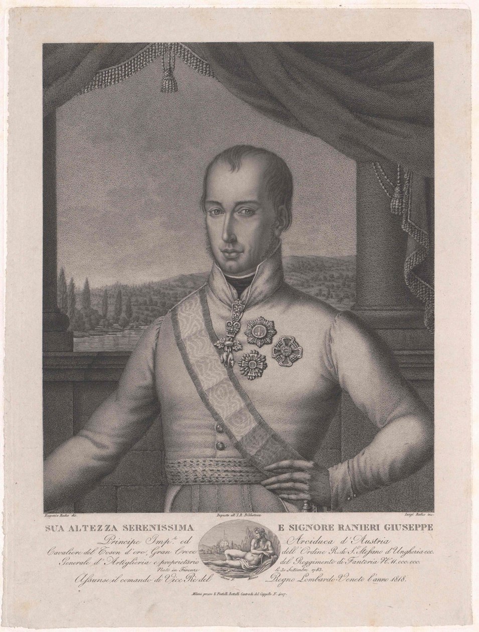 Rakouský arcivévoda Rainer od Artist Unknown