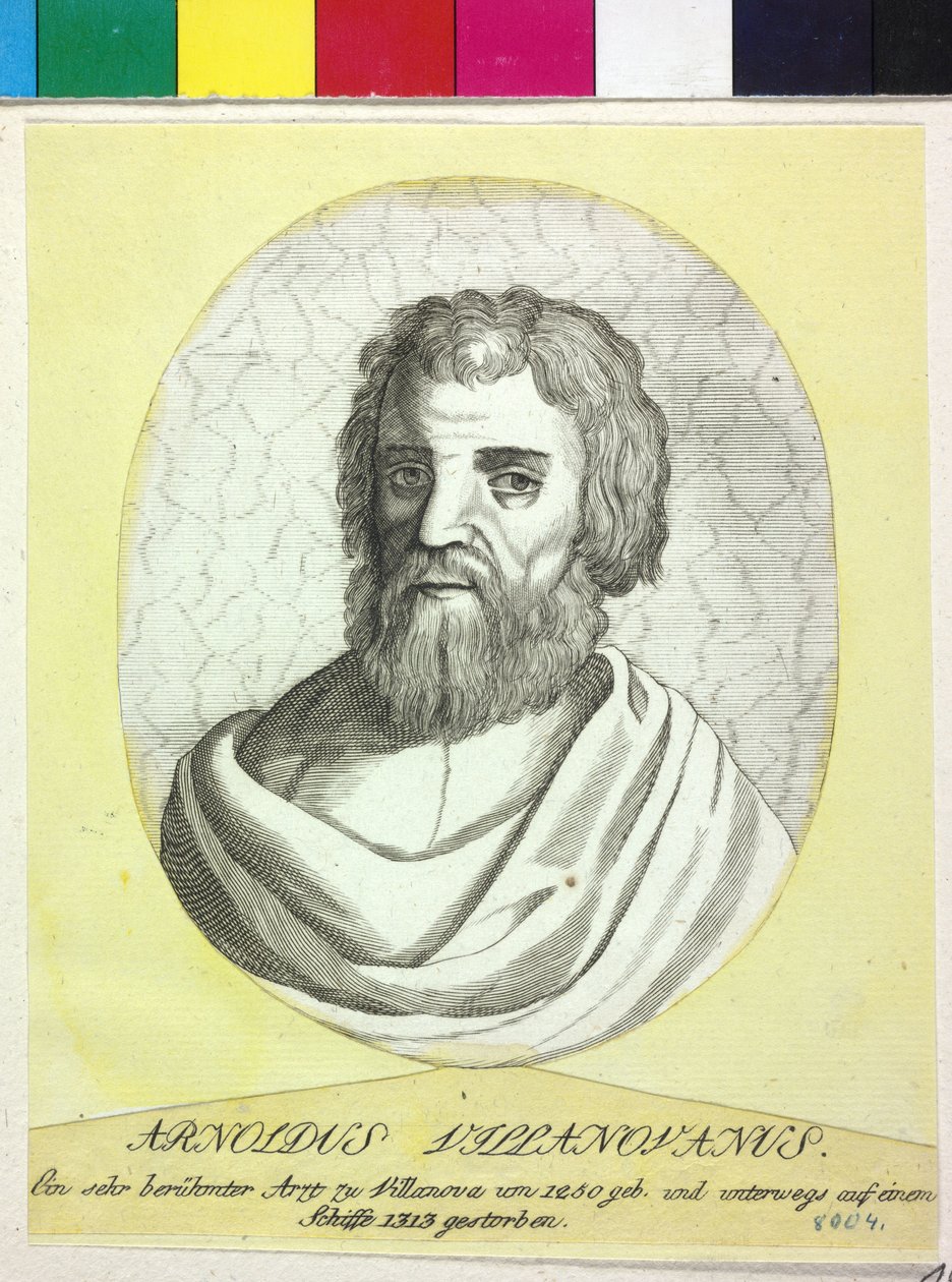 Arnaldus z Villanovy (tisk) od Artist Unknown