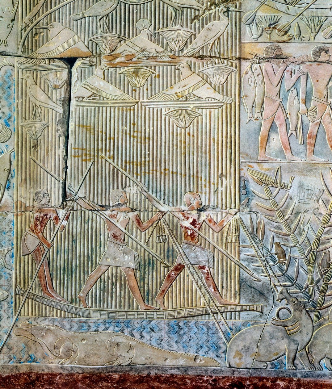 Umění Egypta: lov hrocha, 6. dynastie od Artist Unknown