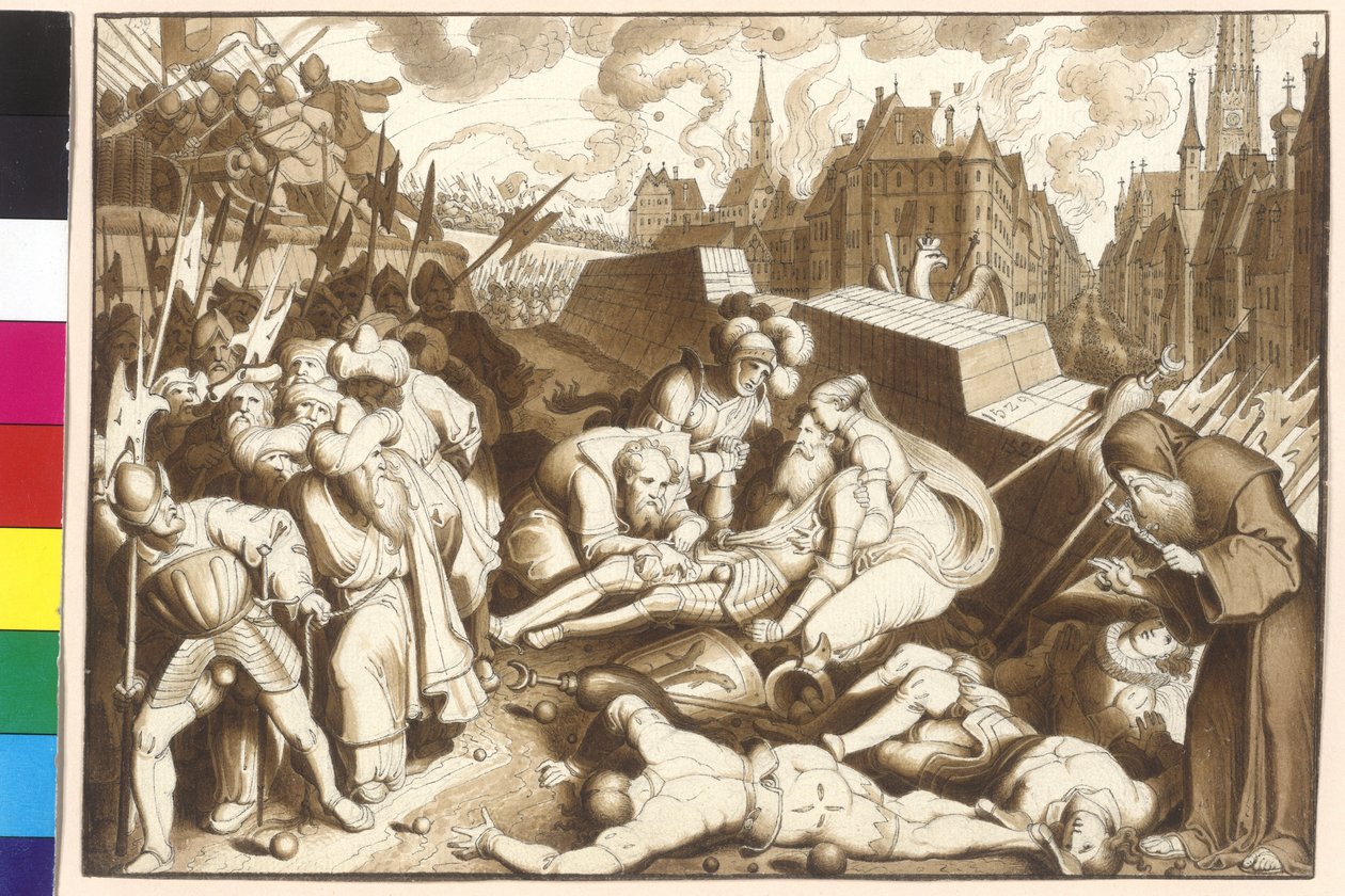 Při prvním tureckém obléhání se stal velitelem hrabě Niklas losos během Kaerntnertor (Korutanská brána) smrtelně zasažen od Artist Unknown