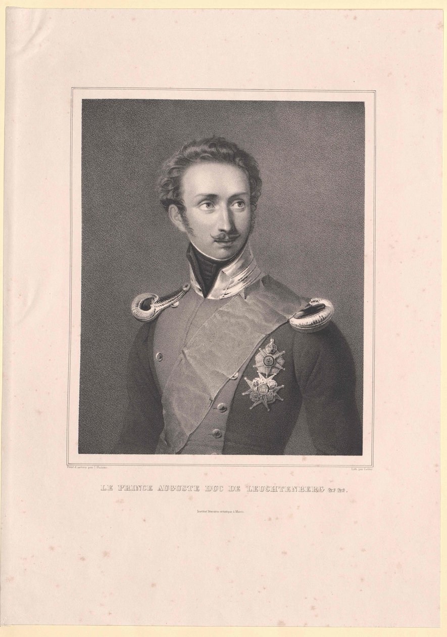 August vévoda Leuchtenberg od Artist Unknown