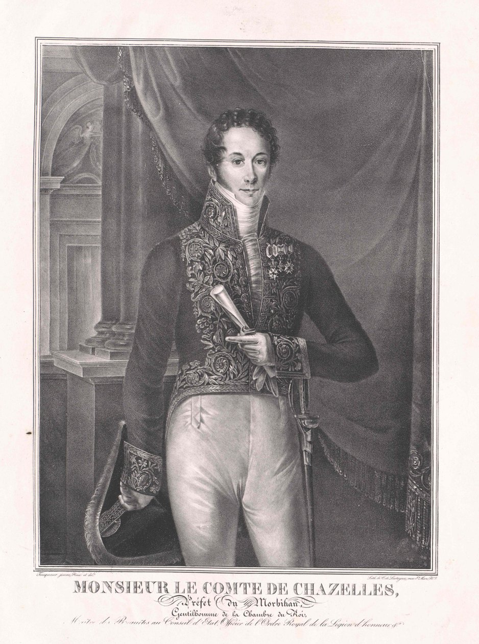 Augustin-Jean-Baptiste-Louis-Marie hrabě Chazelles od Artist Unknown