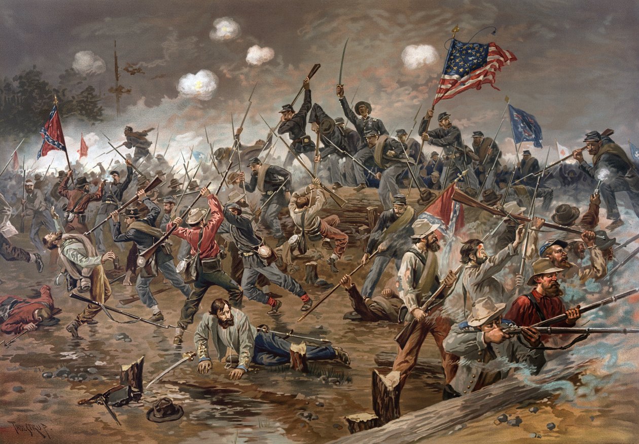 Bitva u Spotsylvania Court House, Virginie, americká občanská válka od Artist Unknown