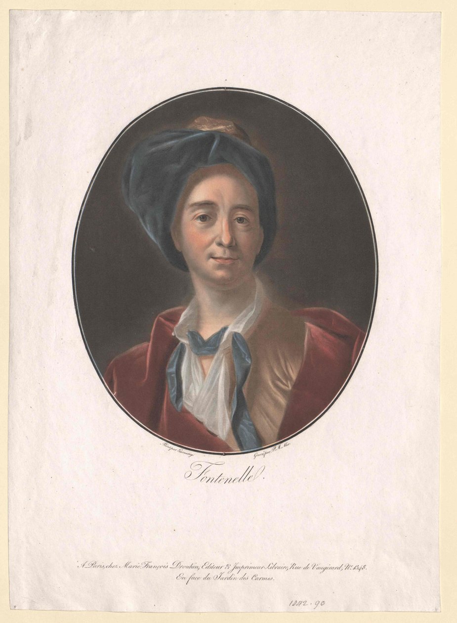 Bernard de Fontenelle (tisk) od Artist Unknown