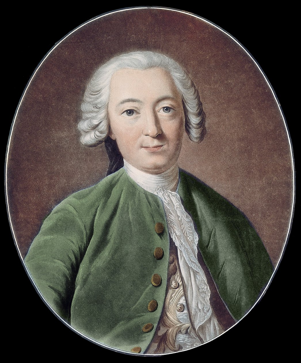 CLAUDE ADRIEN HELVETIUS. Anglický filozof (rytina) od Artist Unknown