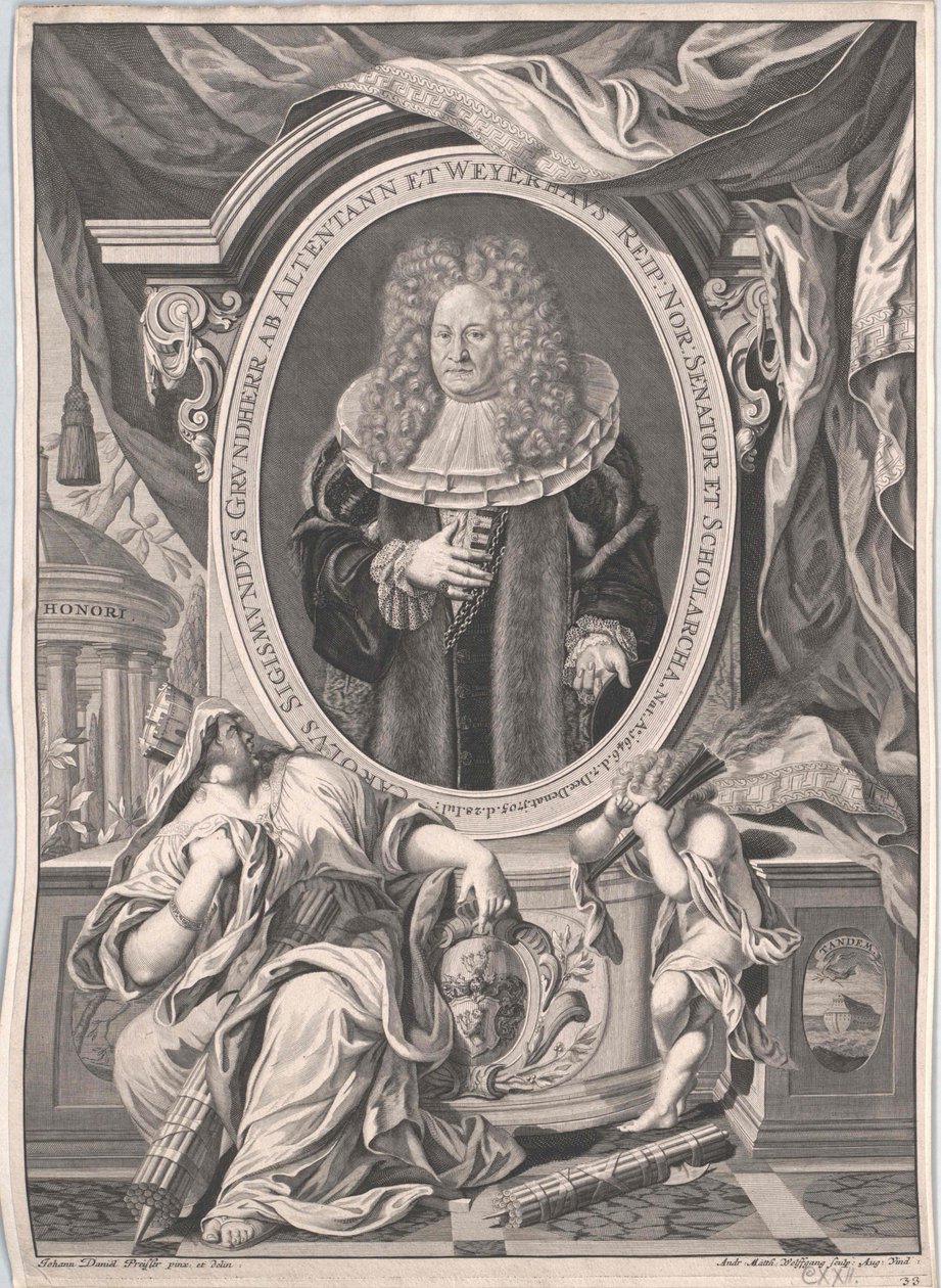 Carl Sigismund pán na panství Altenthann a Weyherhaus od Artist Unknown
