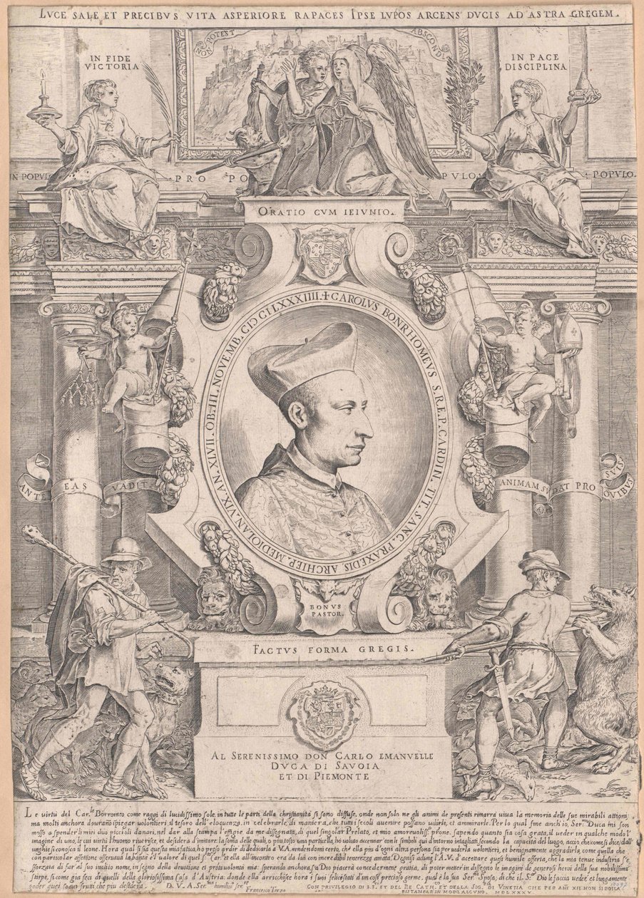 Carlo Borromeo (tisk) od Artist Unknown