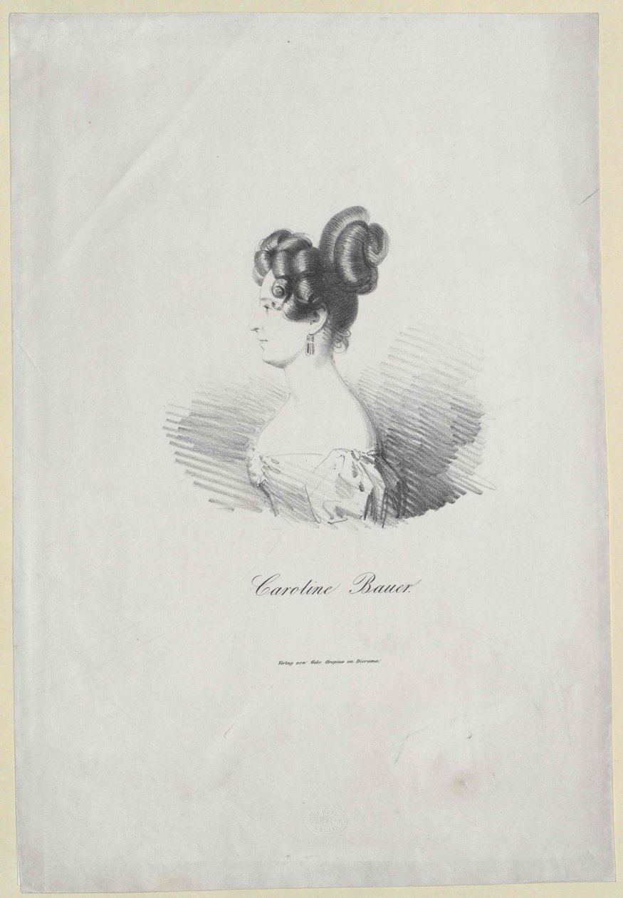 Caroline Bauer (tisk) od Artist Unknown