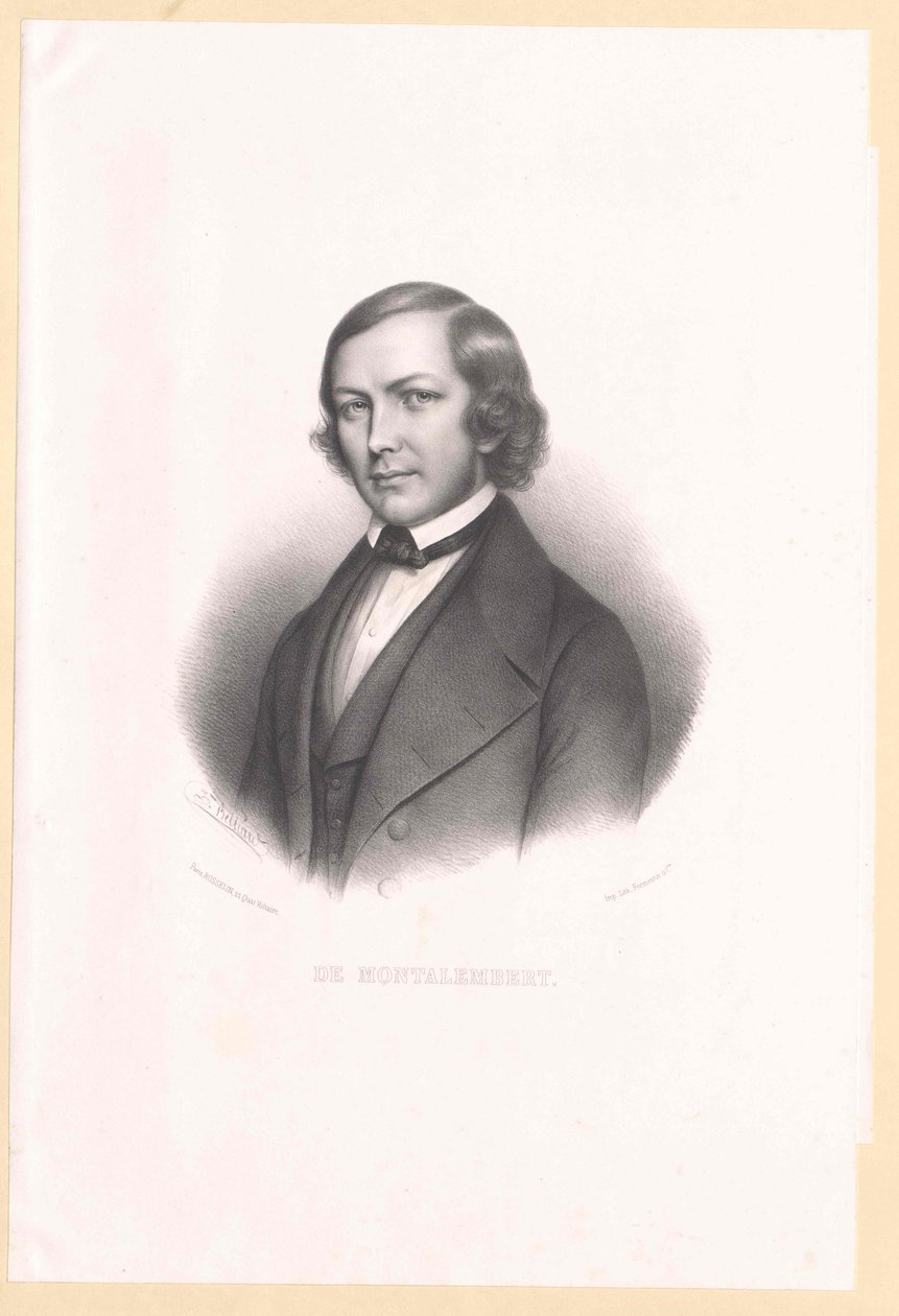 Charles Forbes hrabě de Montalembert od Artist Unknown