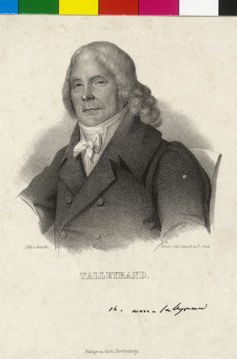 Charles Maurice vévoda Talleyrand-Perigord od Artist Unknown