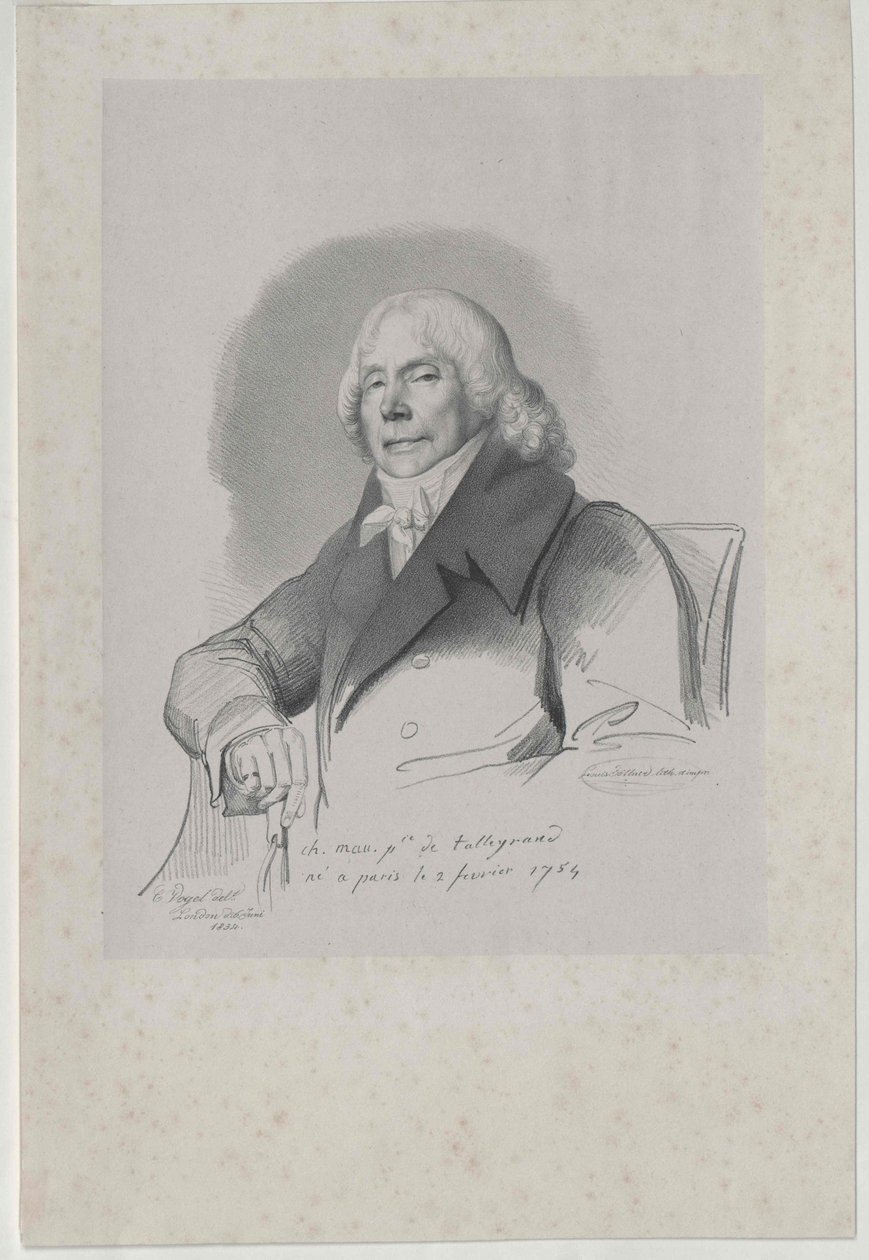 Charles Maurice vévoda Talleyrand-Perigord od Artist Unknown