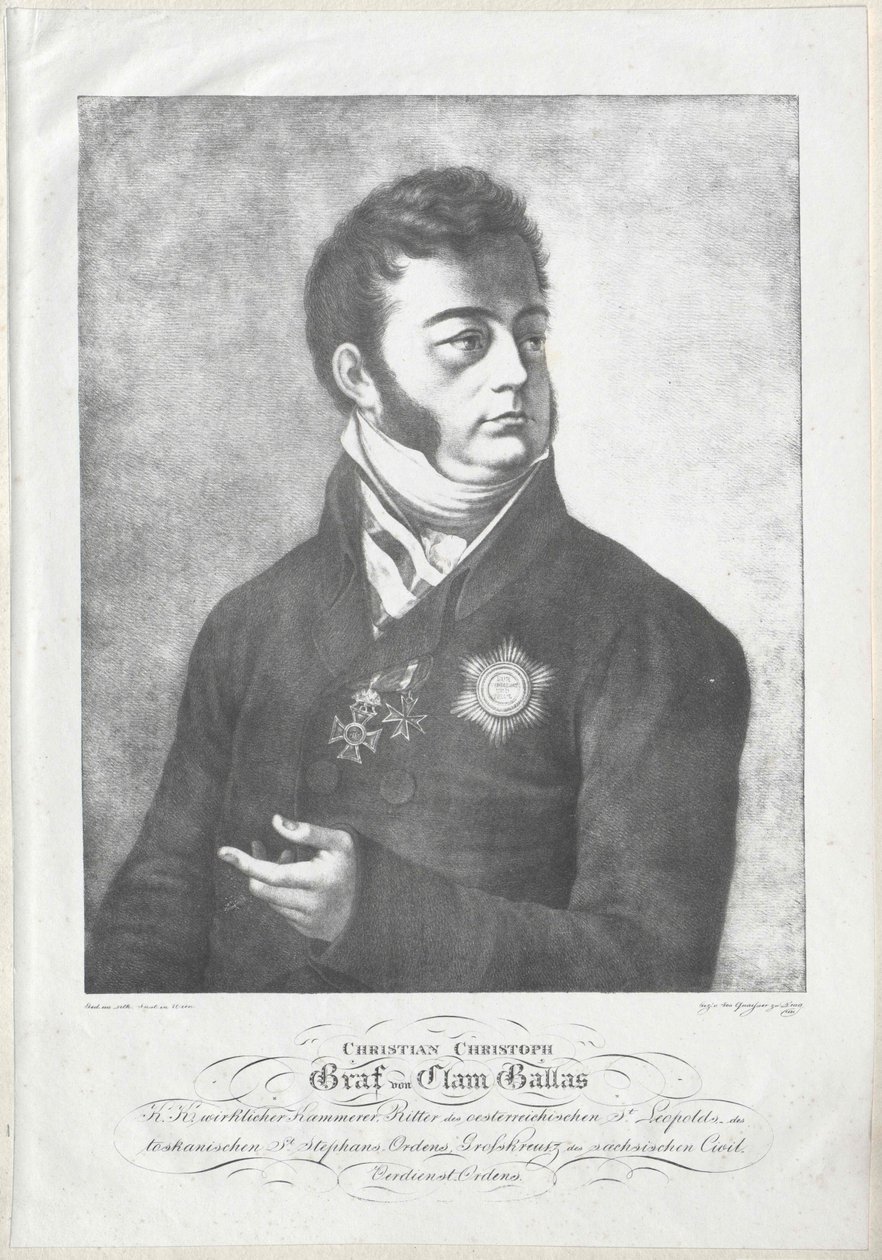 Christian Christoph hrabě Clam-Gallas od Artist Unknown