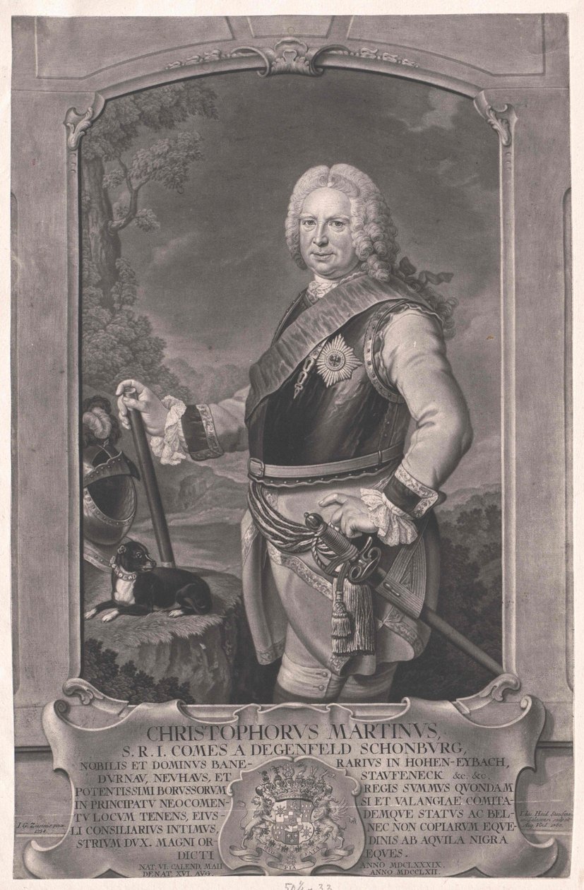 Christoph Martin hrabě von Degenfeld-Schonburg od Artist Unknown