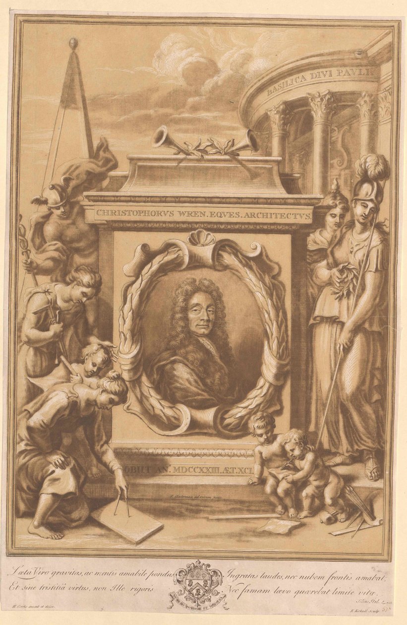 Christopher Wren (tisk) od Artist Unknown