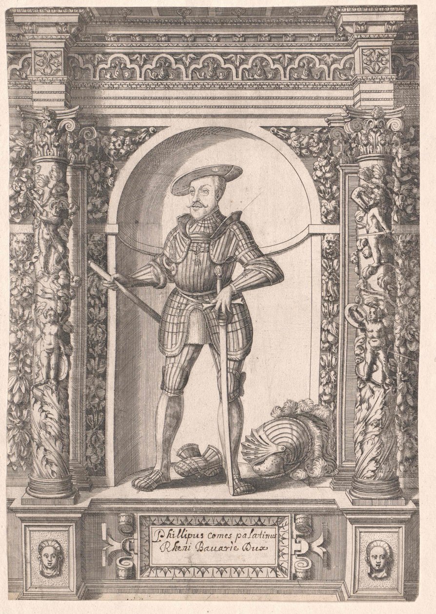 Rýnský hrabě Filip, otevřený a srdečný od Artist Unknown