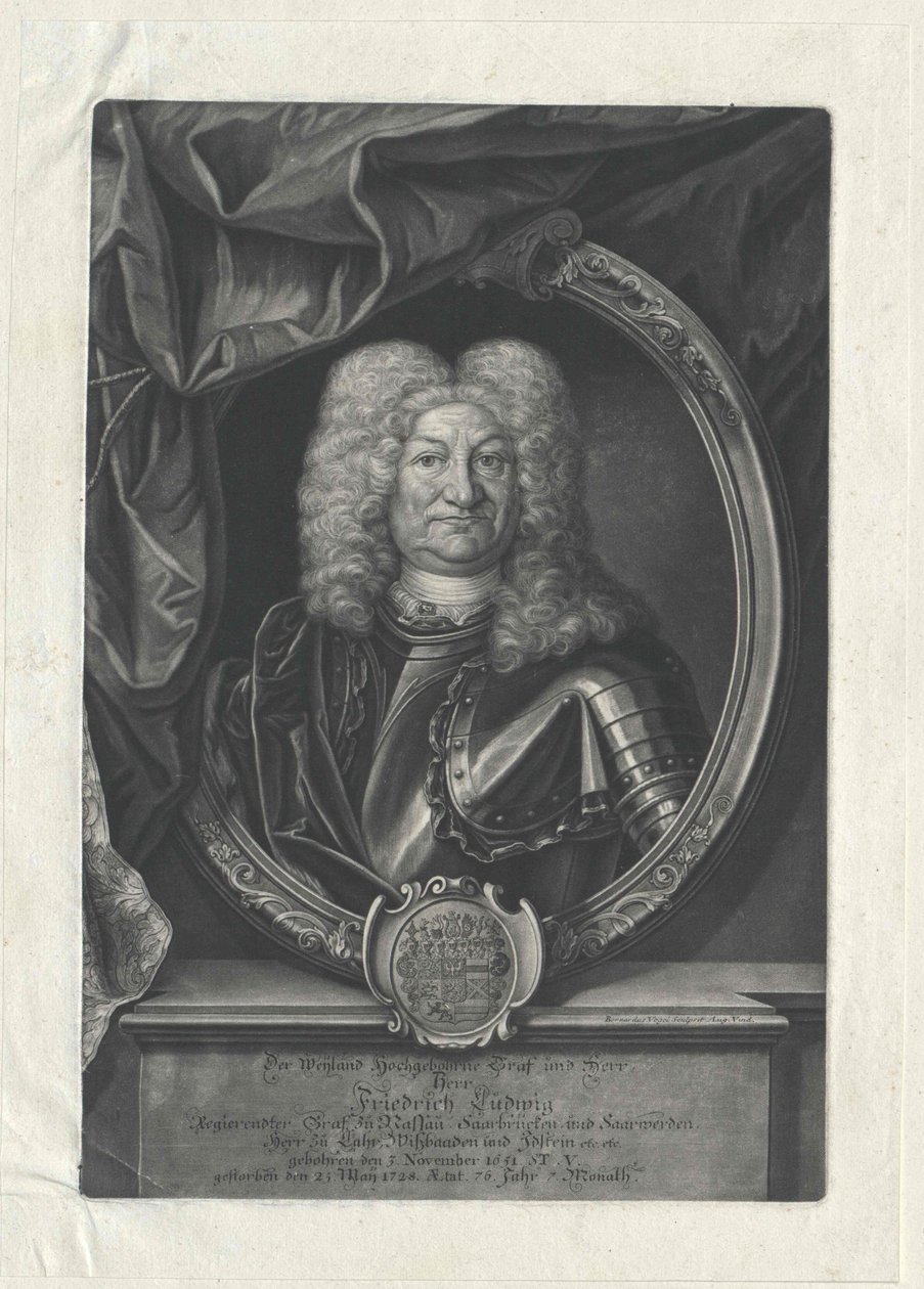 Hrabě z Nassau-Saarbruecken Friedrich Ludwig od Artist Unknown
