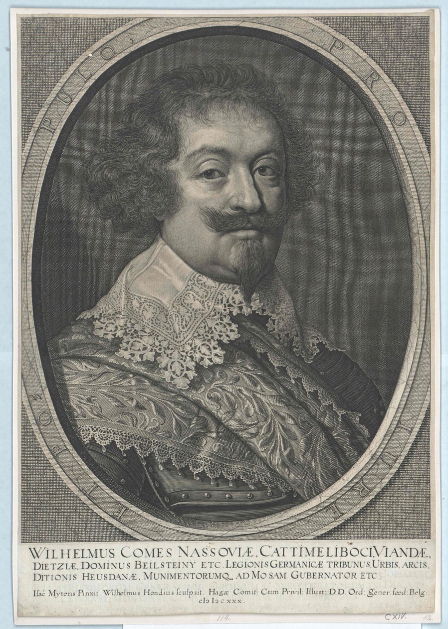 Hrabě Nassau-Siegen Wilhelm (tisk) od Artist Unknown