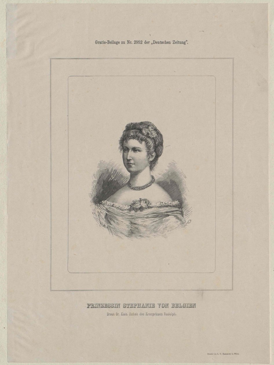 Rakouská korunní princezna Stephanie (tisk) od Artist Unknown