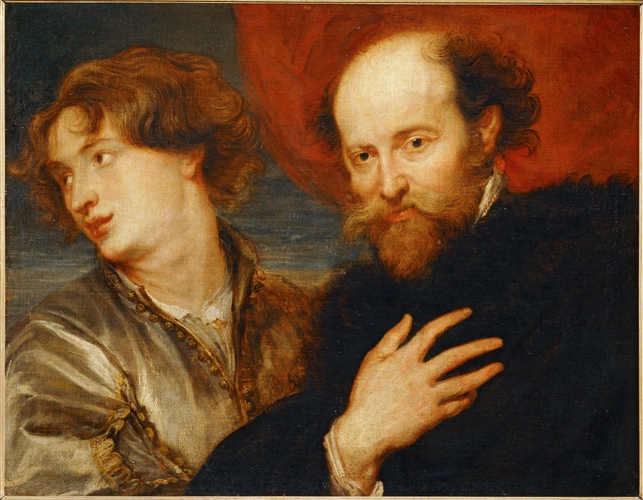 Double-portrait idealise de van Dyck et Rubens ... od Artist Unknown