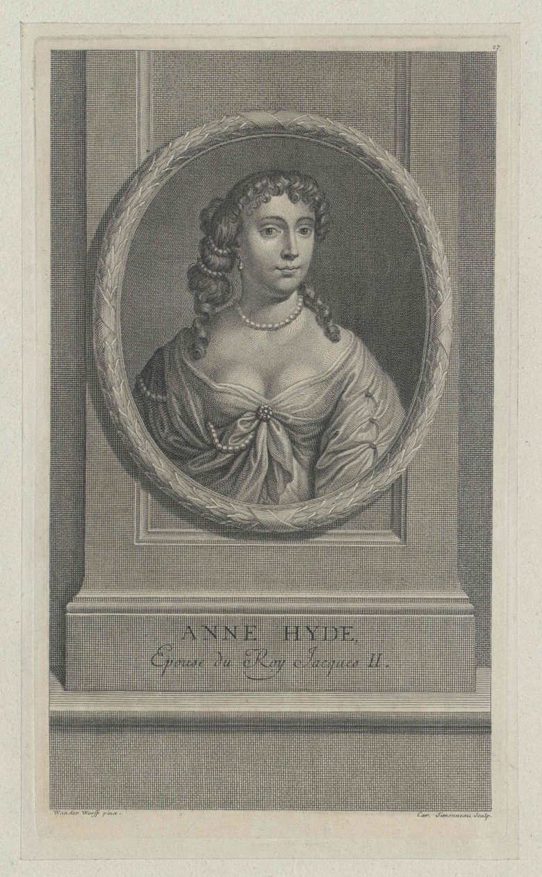 Vévodkyně z Yorku Anne Hyde (tisk) od Artist Unknown