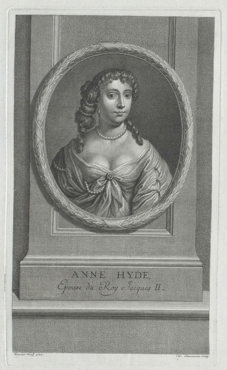 Vévodkyně z Yorku Anne Hyde (tisk) od Artist Unknown