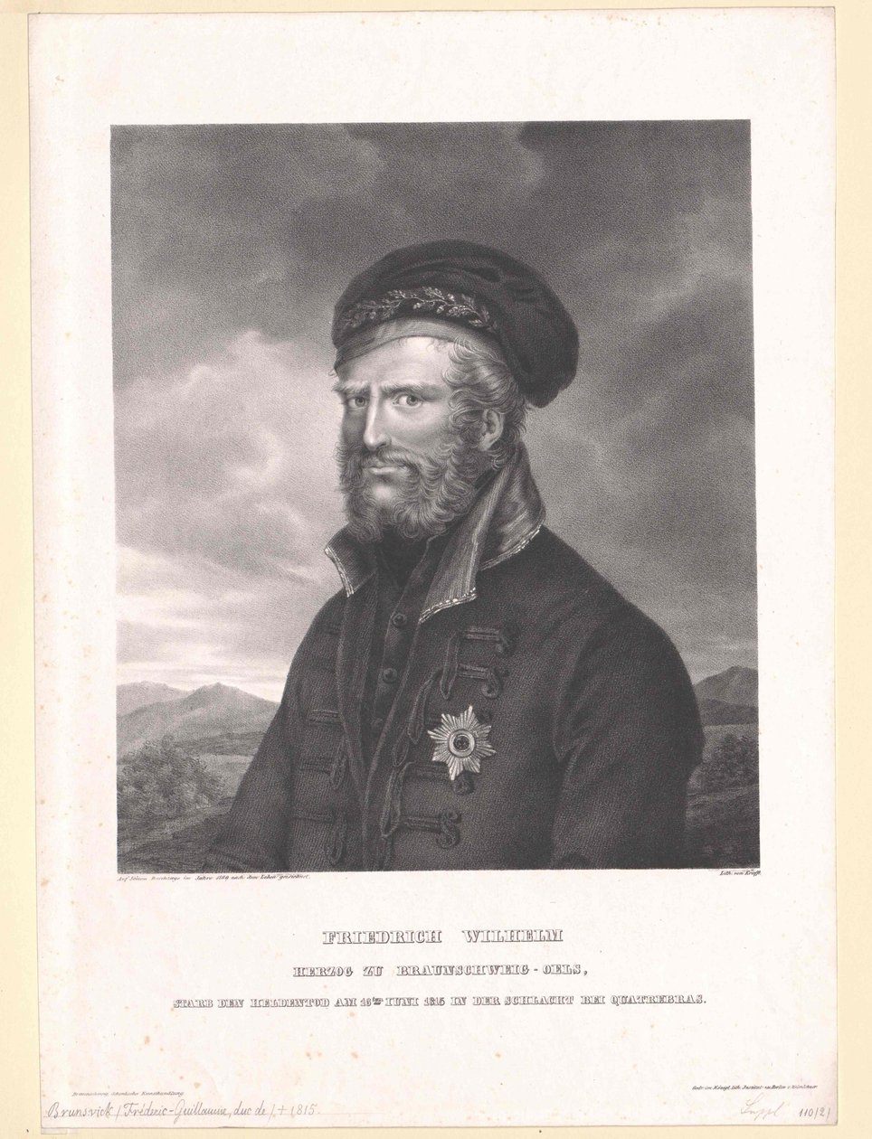 Vévoda brunšvicko-elský Friedrich Wilhelm od Artist Unknown
