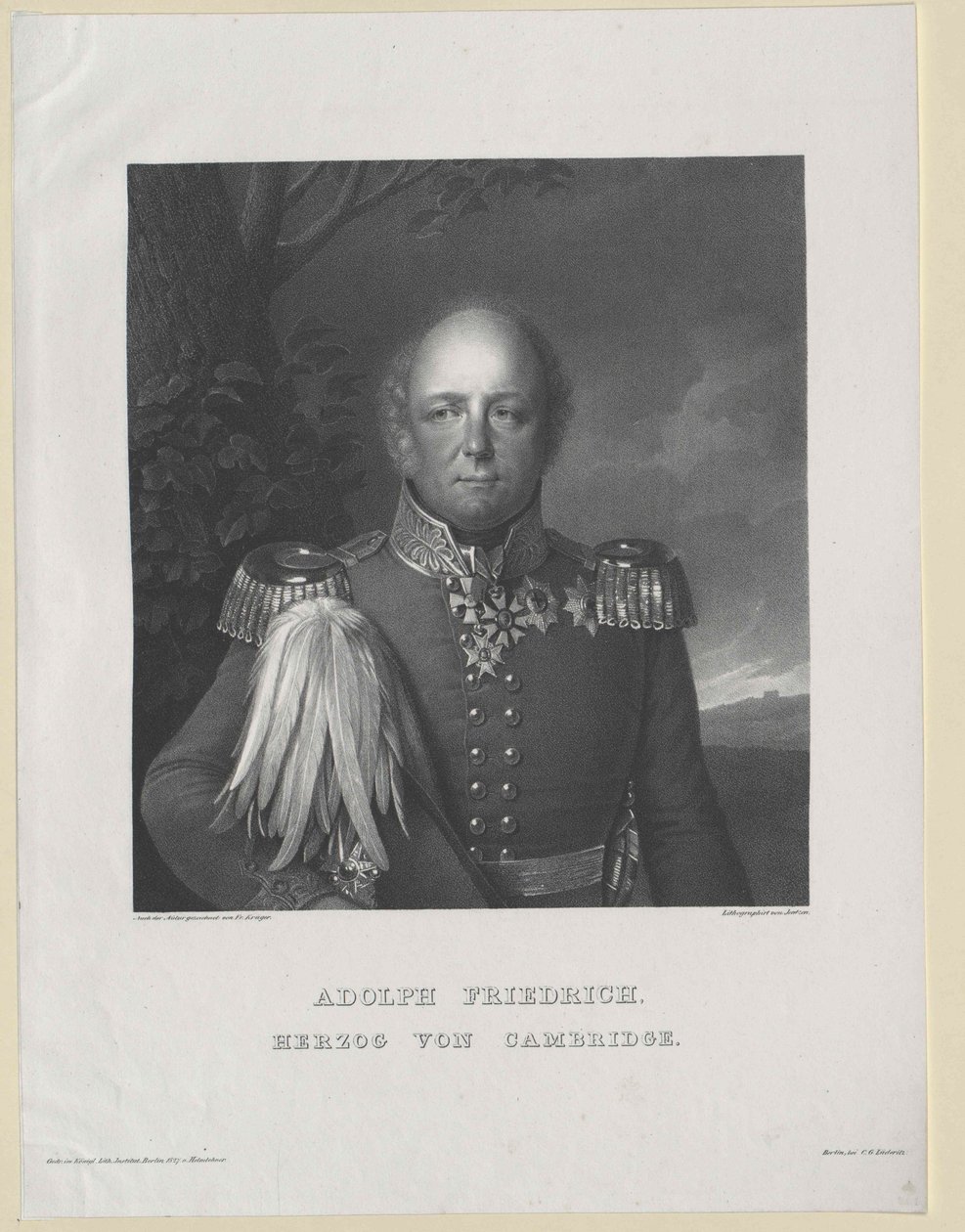 Vévoda z Cambridge Adolf Friedrich od Artist Unknown