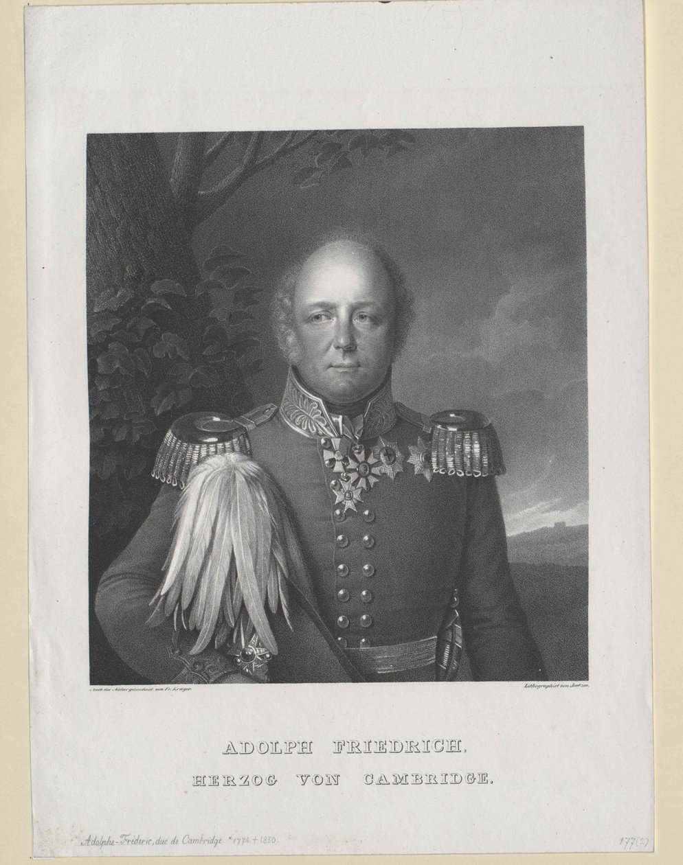 Vévoda z Cambridge Adolf Friedrich od Artist Unknown