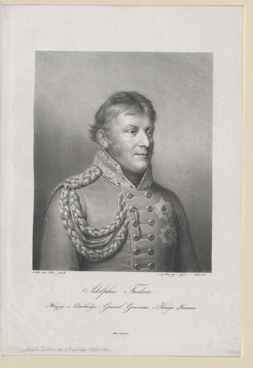 Vévoda z Cambridge Adolf Friedrich od Artist Unknown
