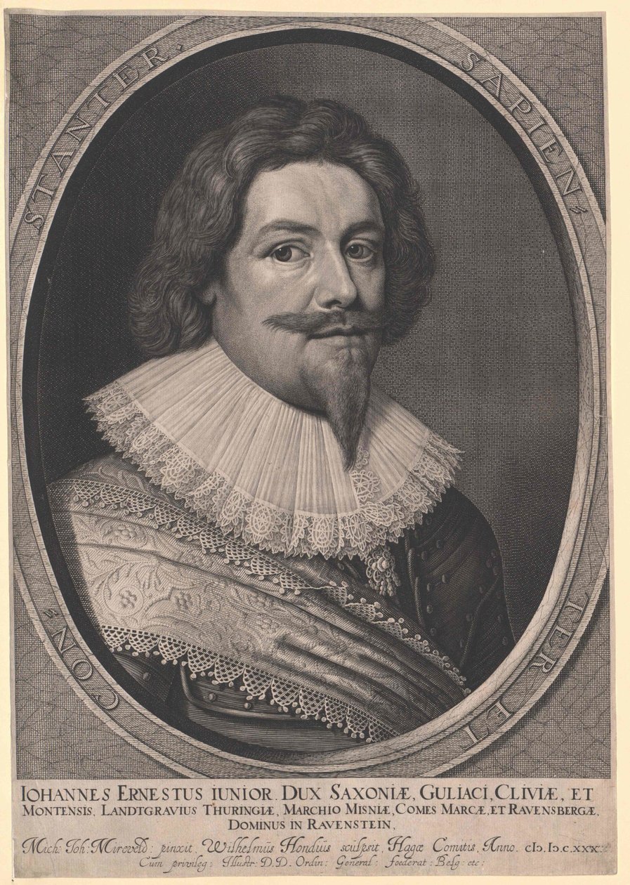 Vévoda z rodu Sasko-Výmarského Johann Ernst I. od Artist Unknown
